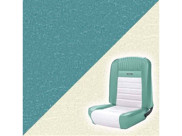 UPHOLSTERY SET, DELUXE, BUCKET, AQUA AND OFF-WHITE