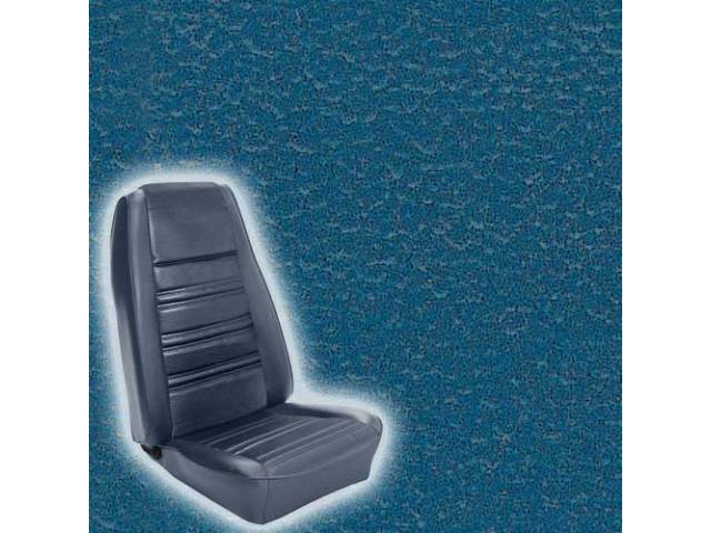 Front Bucket & Rear Bench Full Upholstery Set, Standard, Medium Blue