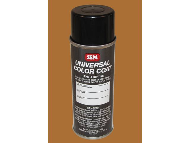 Interior Paint, Spray, 1979 Medium Chamois Metallic, Multi Purpose Sem Paint Can Bond At A Molecular Level When Surface Is Properly Prepped, For Use On Metal, Plastics And Vinyl