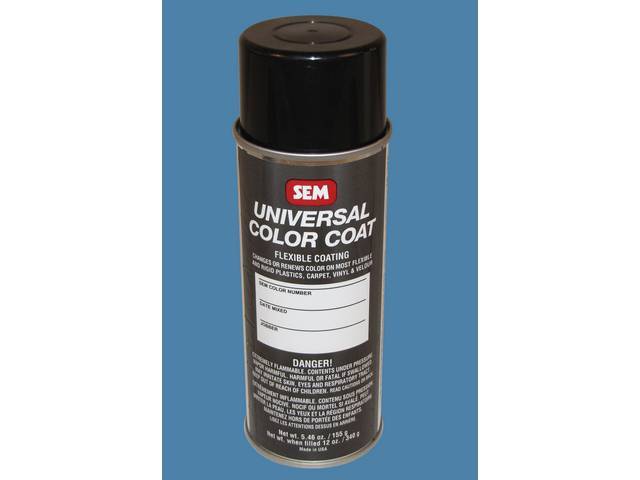 Interior Paint, Spray, 1979-1982 Medium Wedgewood Blue, Multi Purpose Sem Paint Can Bond At A Molecular Level When Surface Is Properly Prepped, For Use On Metal, Plastics And Vinyl