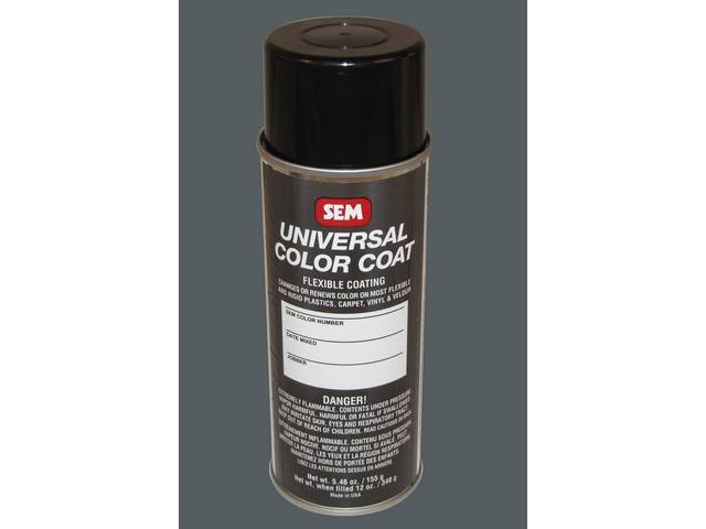 Interior Paint, Spray, 1984-86 Charcoal Gray, Multi Purpose Sem Paint Can Bond At A Molecular Level When Surface Is Properly Prepped, For Use On Metal, Plastics And Vinyl