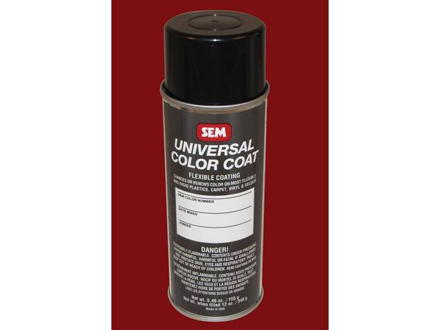 Interior Paint, Spray, 1987-92 Scarlet Red, Multi Purpose Sem Paint Can Bond At A Molecular Level When Surface Is Properly Prepped, For Use On Metal, Plastics And Vinyl