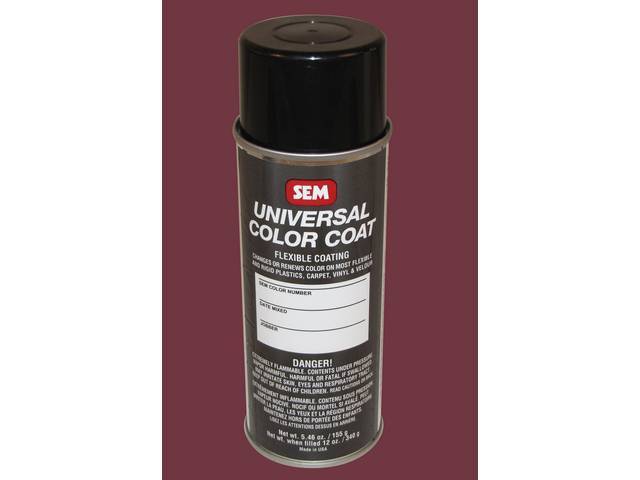 Interior Paint, Spray, 1993 Ruby Red, Multi Purpose Sem Paint Can Bond At A Molecular Level When Surface Is Properly Prepped, For Use On Metal, Plastics And Vinyl