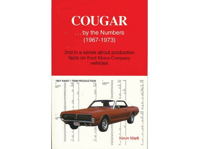 BOOK, COUGAR...BY THE NUMBERS 67-73